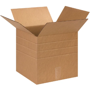 13 x 13 x 13" Kraft Multi-Depth Shipping Boxes