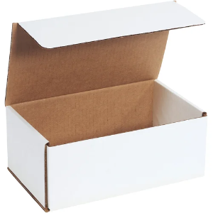 10 x 6 x 4" White Corrugated Mailer Boxes