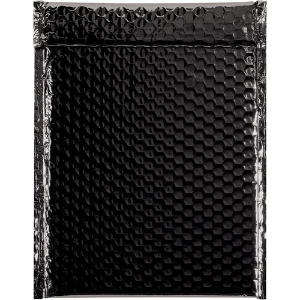 Glamour Bubble Mailers, 9 x 11 1/2", Black