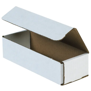 8 x 3 x 2" White Corrugated Mailer Boxes