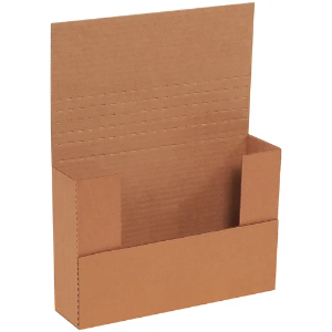 9 1/2 x 6 1/2 x 2" Kraft Easy Fold Mailer Boxes