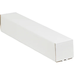 3 x 3 x 18" Square Mailing Tubes, White, 25 / Bundle