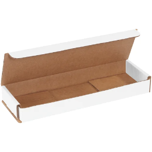 10 x 3 x 1" White Corrugated Mailer Boxes