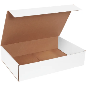 18 x 12 x 4" White Corrugated Mailer Boxes