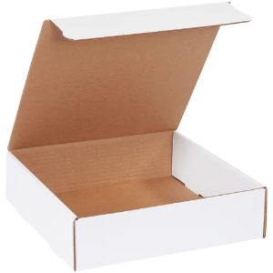 11 1/2 x 11 1/2 x 3 3/4" White Corrugated Literature Mailer Boxes