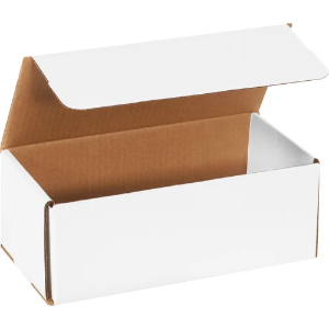 10 x 4 7/8 x 3 3/4" White Corrugated Mailer Boxes