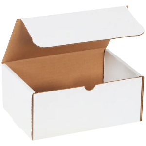 9 x 6 x 4" White Corrugated Mailer Boxes