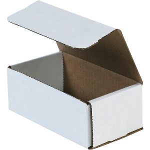 6 1/2 x 3 5/8 x 2 1/2" White Corrugated Mailer Boxes