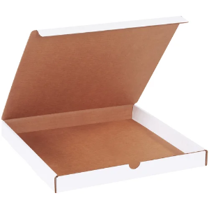 12 x 12 x 1 1/4" White Corrugated Literature Mailer Boxes