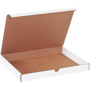 12 1/8 x 9 1/4 x 1 1/4" White Corrugated Literature Mailer Boxes