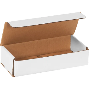 9 x 4 x 2" White Corrugated Mailer Boxes