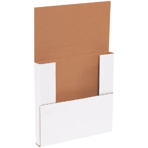 10 1/4 x 10 1/4 x 1" White Easy Fold Mailer Boxes