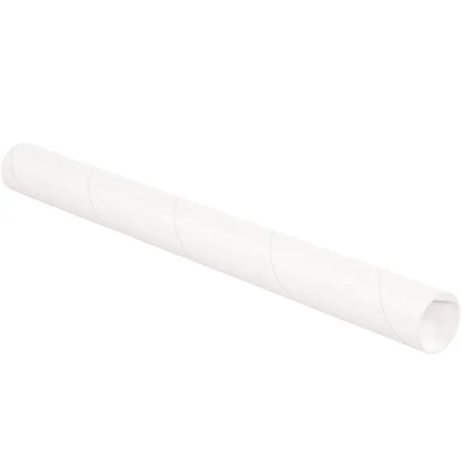 1 1/2 x 30 White Mailing Tubes