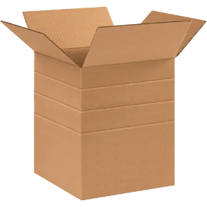 10 x 10 x 12" Kraft Multi-Depth Shipping Boxes