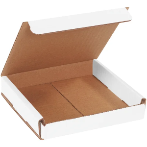 6 x 6 x 1" White Corrugated Mailer Boxes