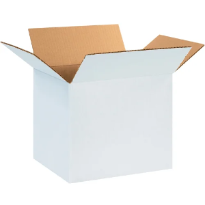 12 x 10 x 10" White Corrugated Shipping Boxes