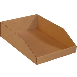 Corrugated Bin Boxes, 12 x 18 x 4 1/2", Kraft