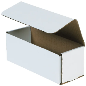 8 x 3 x 3" White Corrugated Mailer Boxes