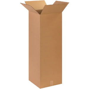 14 x 14 x 36" Tall Kraft Corrugated Shipping Boxes