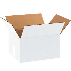 10 x 8 x 6" White Corrugated Shipping Boxes