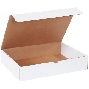 15 1/8 x 11 1/8 x 3" White Corrugated Literature Mailer Boxes