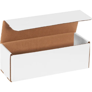 12 x 4 x 4" White Corrugated Mailer Boxes