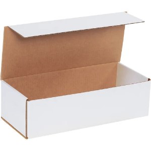 14 x 6 x 4" White Corrugated Mailer Boxes