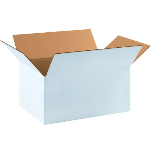17 1/4 x 11 1/4 x 8" White Corrugated Shipping Boxes