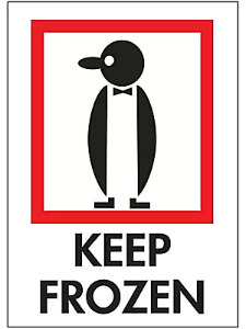 International Safe Handling Labels - Keep Frozen, 3 x 4"