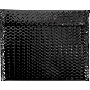 Glamour Bubble Mailers, 13 3/4 x 11", Black