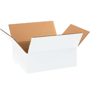 11 1/4 x 8 3/4 x 6" White Corrugated Shipping Boxes