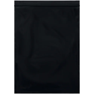 9 x 12" Colored Reclosable Poly Bags, Black