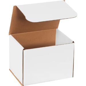 8 x 6 x 6" White Corrugated Mailer Boxes