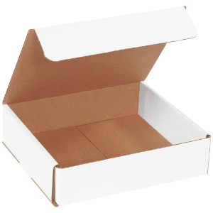 8 x 7 x 2" White Corrugated Mailer Boxes