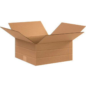 12 1/2 x 12 1/2 x 6" Kraft Multi-Depth Shipping Boxes