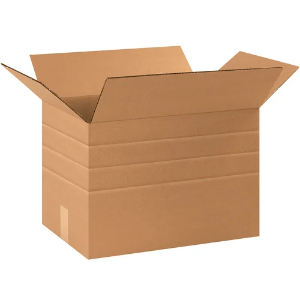 17 1/4 x 11 1/2 x 12" Kraft Multi-Depth Shipping Boxes