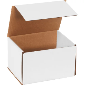 8 x 6 x 5" White Corrugated Mailer Boxes