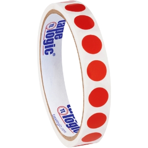 Blank Inventory Circle Labels - Red, 1/2"
