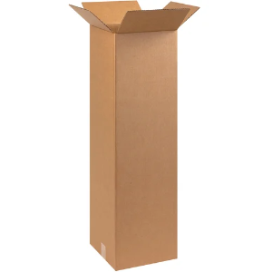 10 x 10 x 30" Tall Kraft Corrugated Shipping Boxes