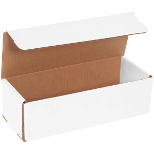 10 x 4 x 3" White Corrugated Mailer Boxes