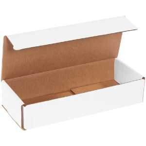 10 x 4 x 2" White Corrugated Mailer Boxes
