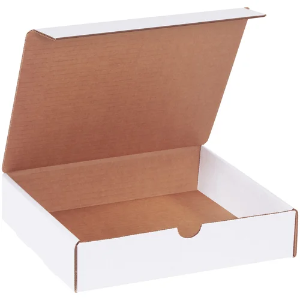 9 x 8 x 2" White Corrugated Literature Mailer Boxes