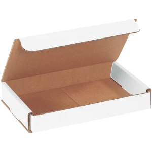 7 x 4 x 1" White Corrugated Mailer Boxes