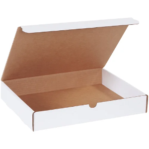 13 x 10 x 2" White Corrugated Literature Mailer Boxes