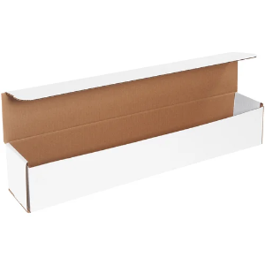 24 x 4 x 4" White Corrugated Mailer Boxes