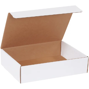 12 x 9 x 3" White Corrugated Literature Mailer Boxes