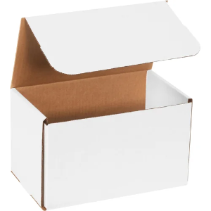 10 x 6 x 6" White Corrugated Mailer Boxes