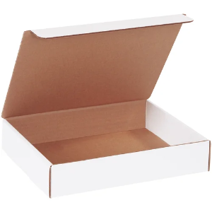 10 1/4 x 8 1/4 x 2" White Corrugated Literature Mailer Boxes