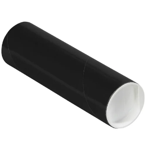 2 x 6" Colored Mailing Tubes, Black, 50 / Case