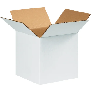 8 x 8 x 8" White Corrugated Shipping Boxes